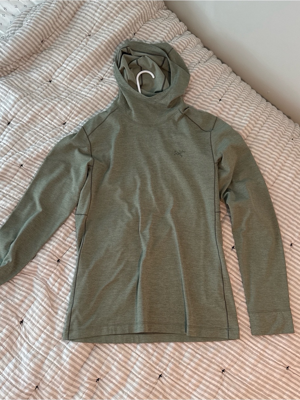 Arc'teryx Olive Green Men's Hooded Long Sleeve Top